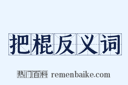 把棍反义词是什么意思的图片